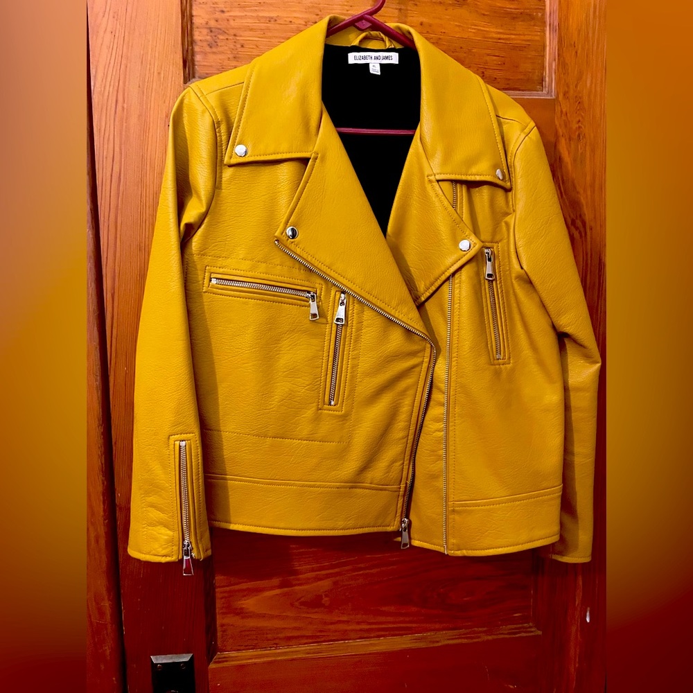 Mustard Faux Leather Jacket